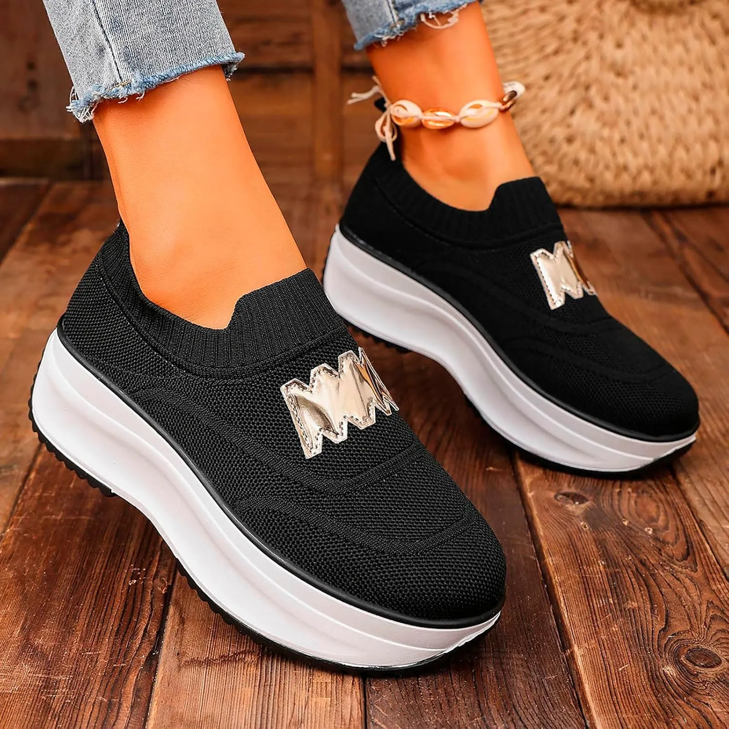 Women's Flats Shoes Ballet Women's Shoes Wedge Loafers Casual Walking Trainers Dress Comfortable Women