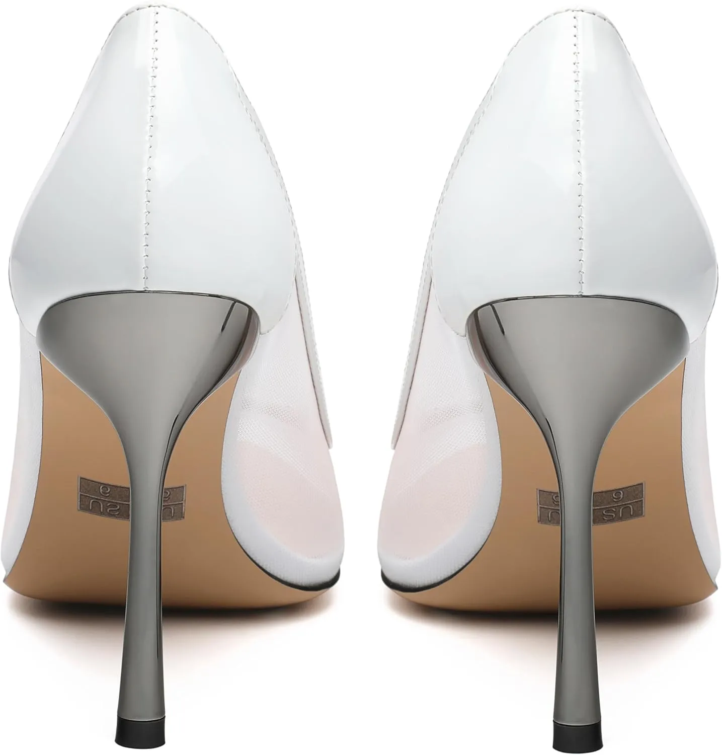 Womens Heeled Pumps, Pointed Stiletto Heels Shoes for Women, Sexy Mesh Upper High Heel Dressy Shoes 3.5"