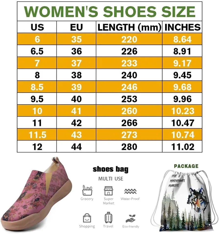 Women's Light Sneakers in Fairy Tale Series Slip-on Travel Shoes for Comfortable Walking and Casual Style