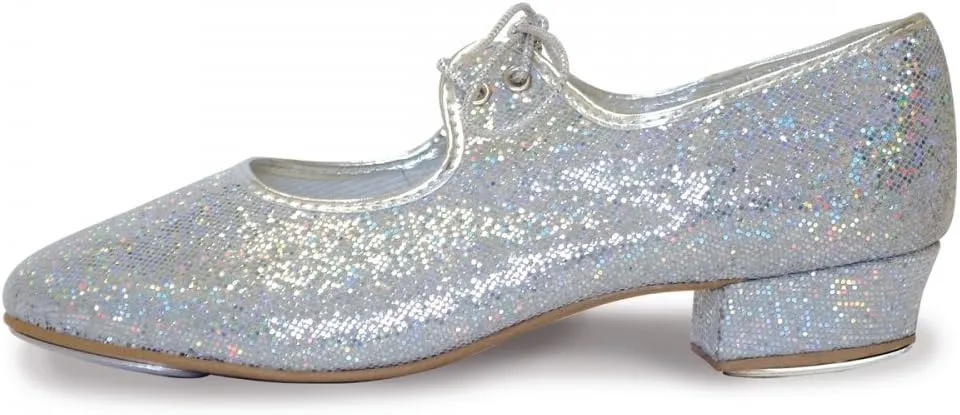 Women's Low Heel Hologram Effect Tap Shoes