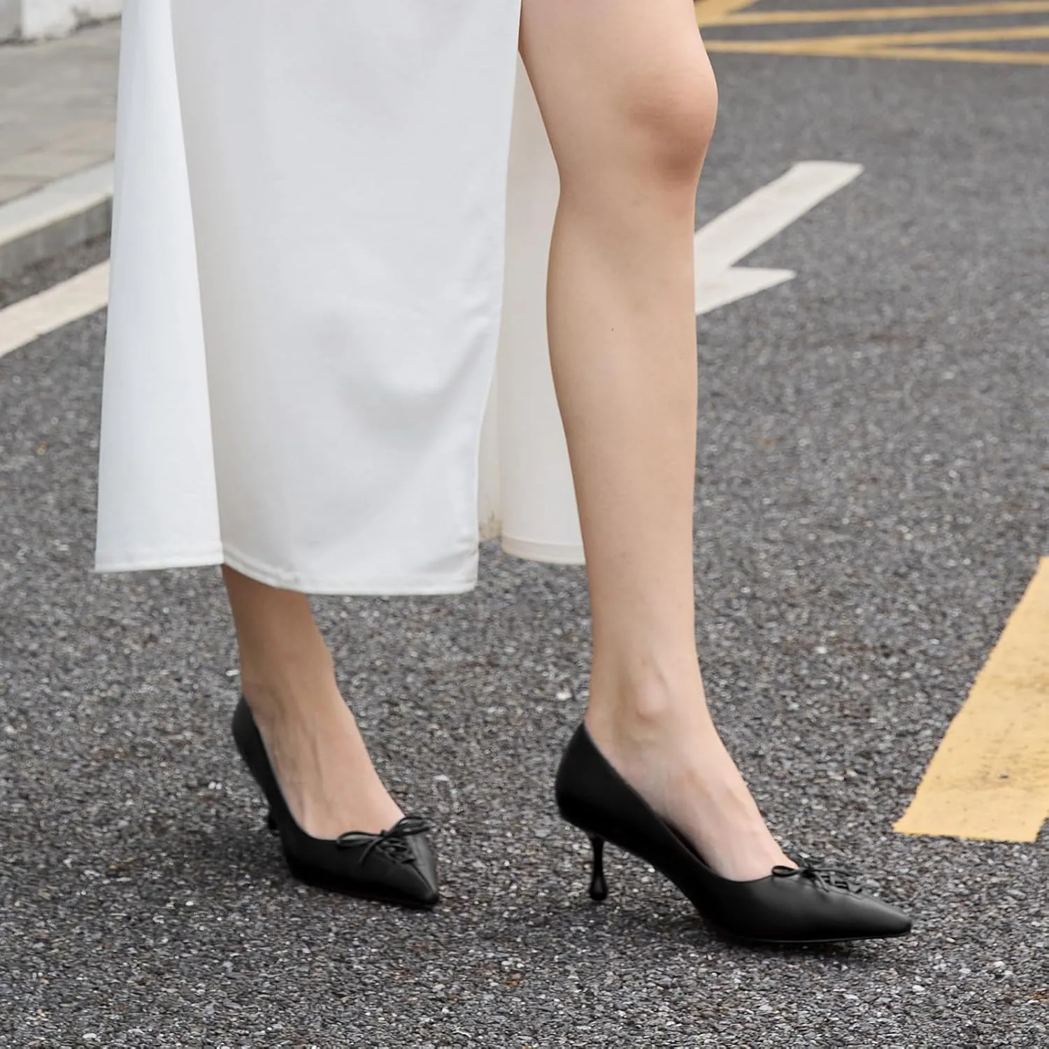 Women's Low Heel Pointed Toe Kitten Heel Daily Shallow Mouth Shoes on Stilettos Fine High Heels Party Wedding Prom Work Formal Dress Shoes Office Event Comfort Heels