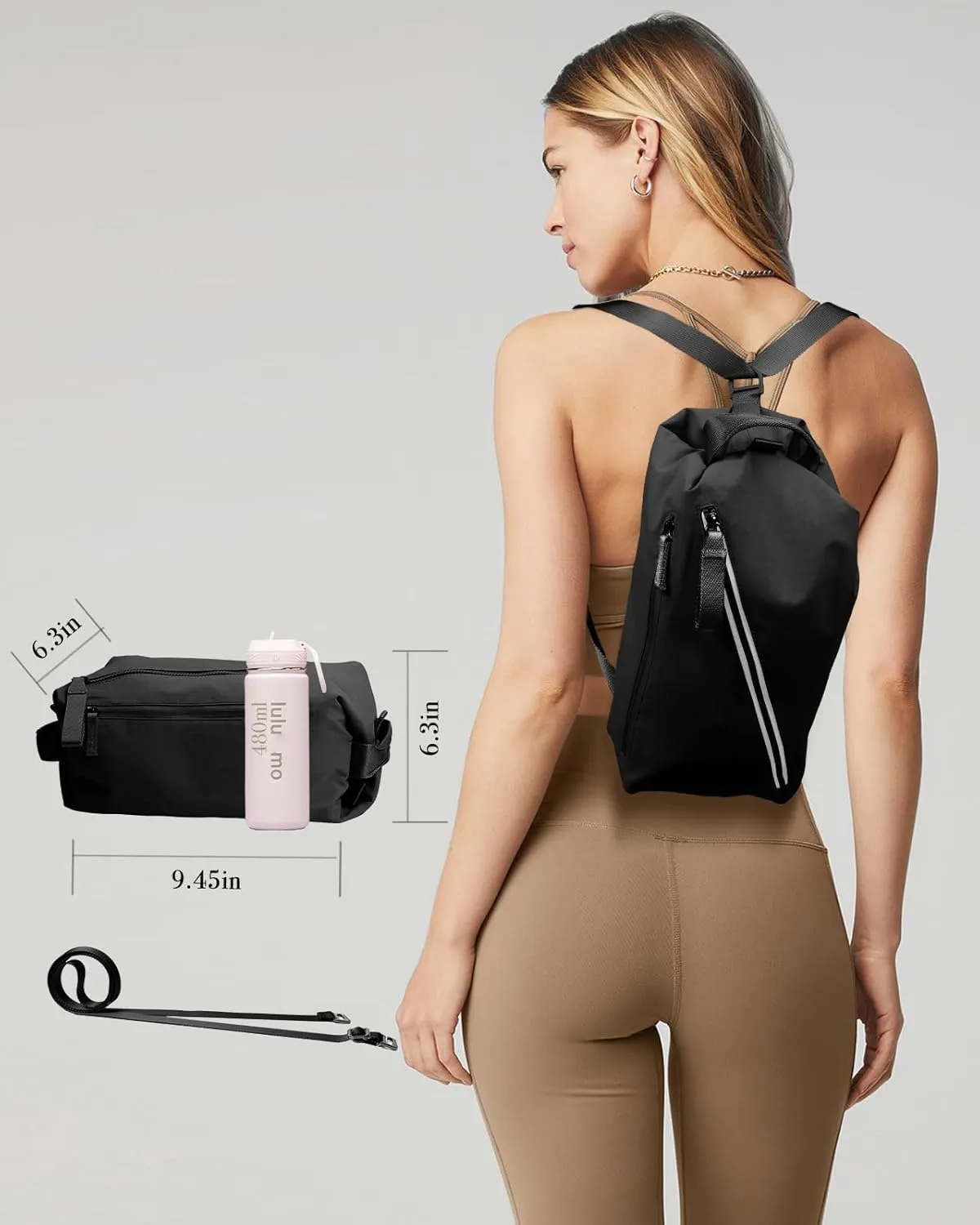 Women's Mini Gym Bag - Fashionable and Cute Sports Bag, Small Duffel Crossbody Gym Handbag for Travel/Hiking