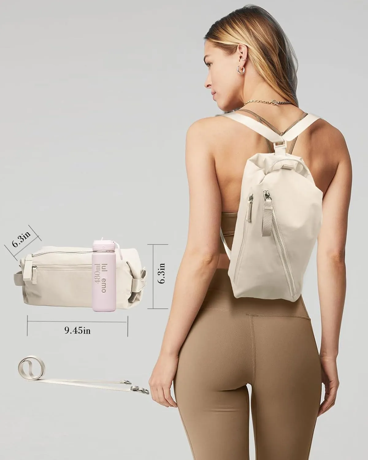Women's Mini Gym Bag - Fashionable and Cute Sports Bag, Small Duffel Crossbody Gym Handbag for Travel/Hiking