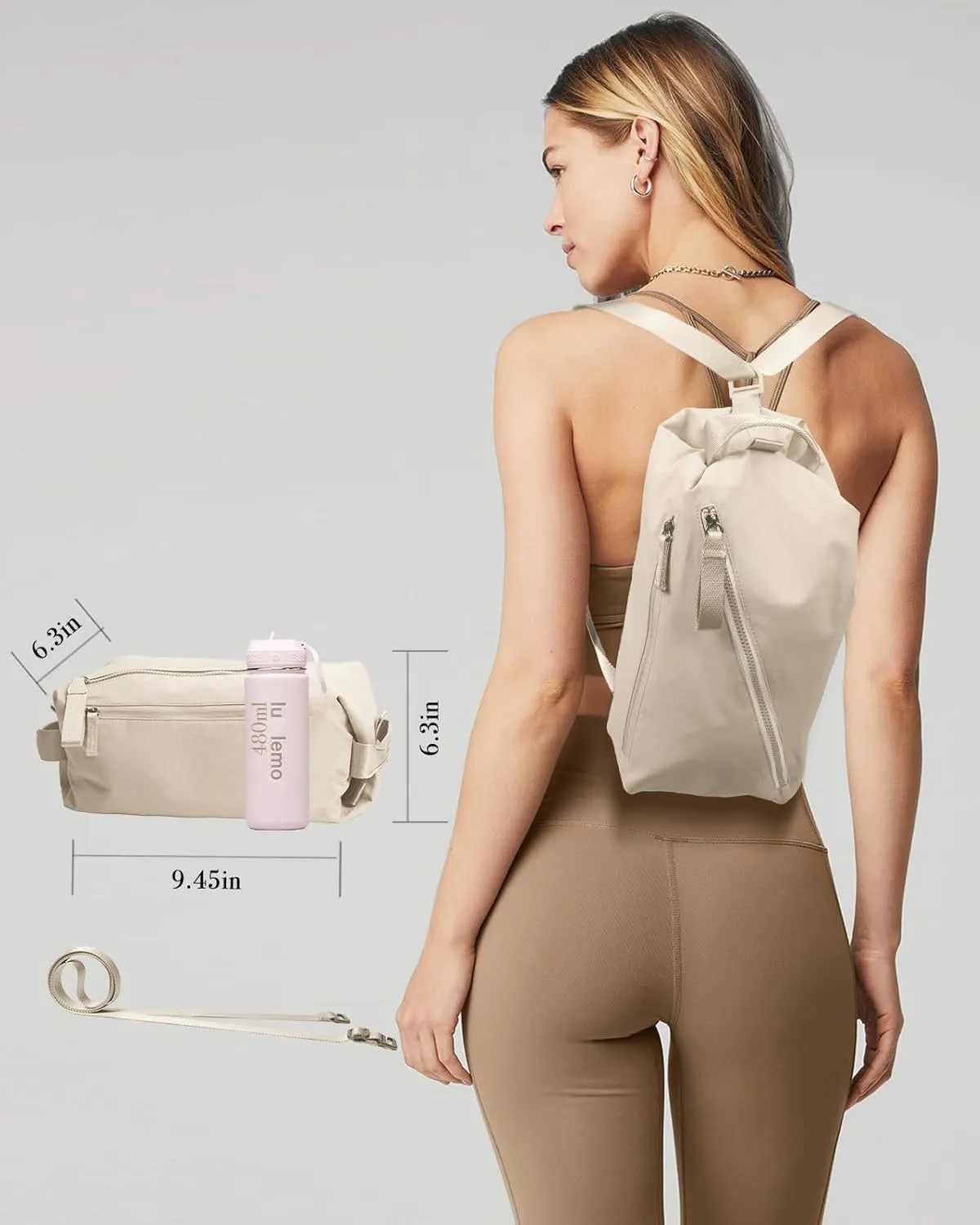 Women's Mini Gym Bag - Fashionable and Cute Sports Bag, Small Duffel Crossbody Gym Handbag for Travel/Hiking