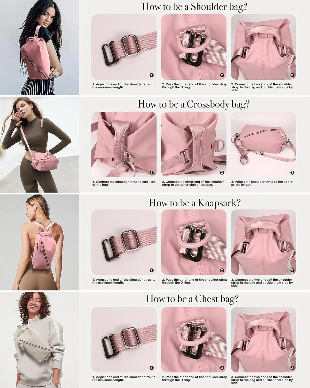 Women's Mini Gym Bag - Fashionable and Cute Sports Bag, Small Duffel Crossbody Gym Handbag for Travel/Hiking