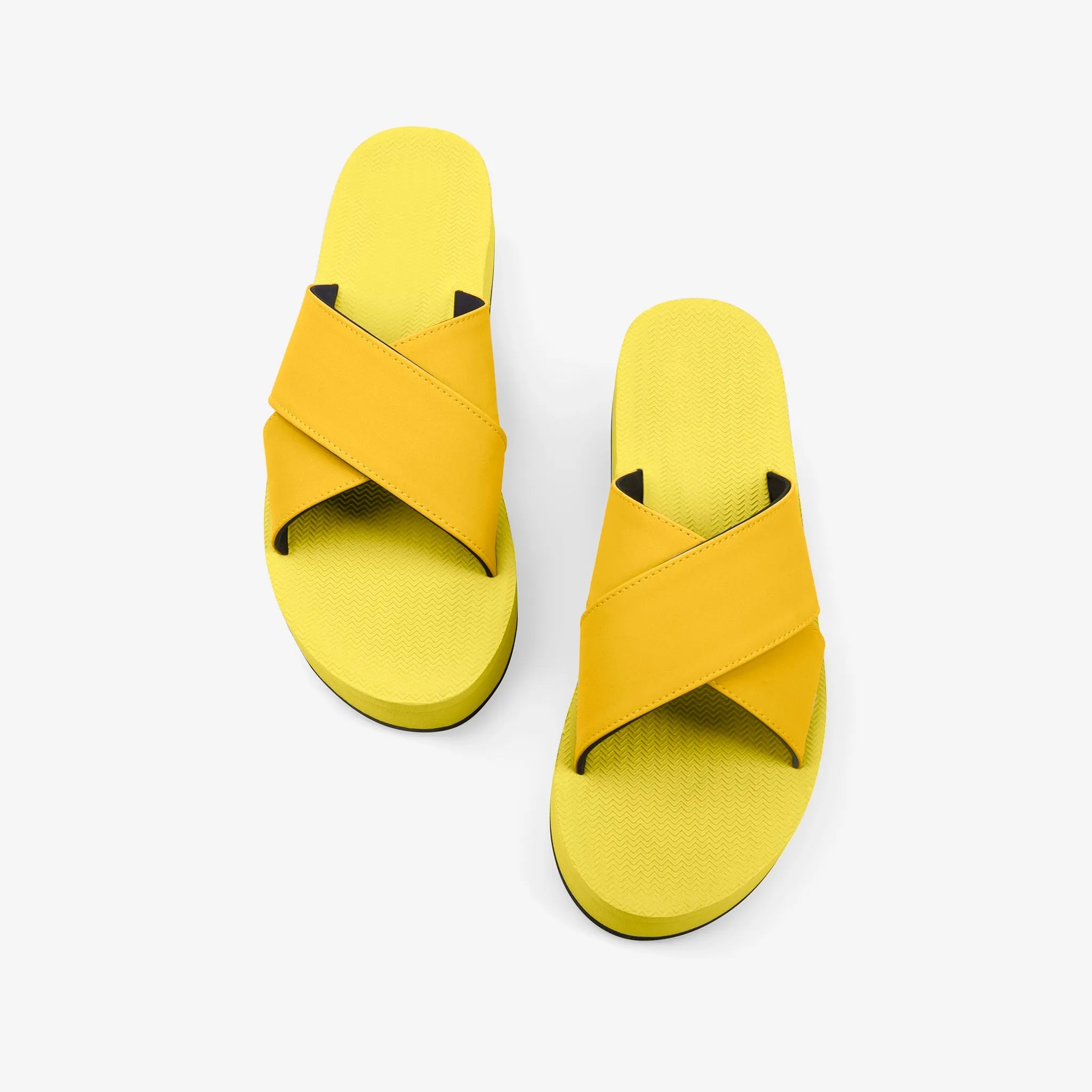 Women's Platform Cross Honey & Mustard
