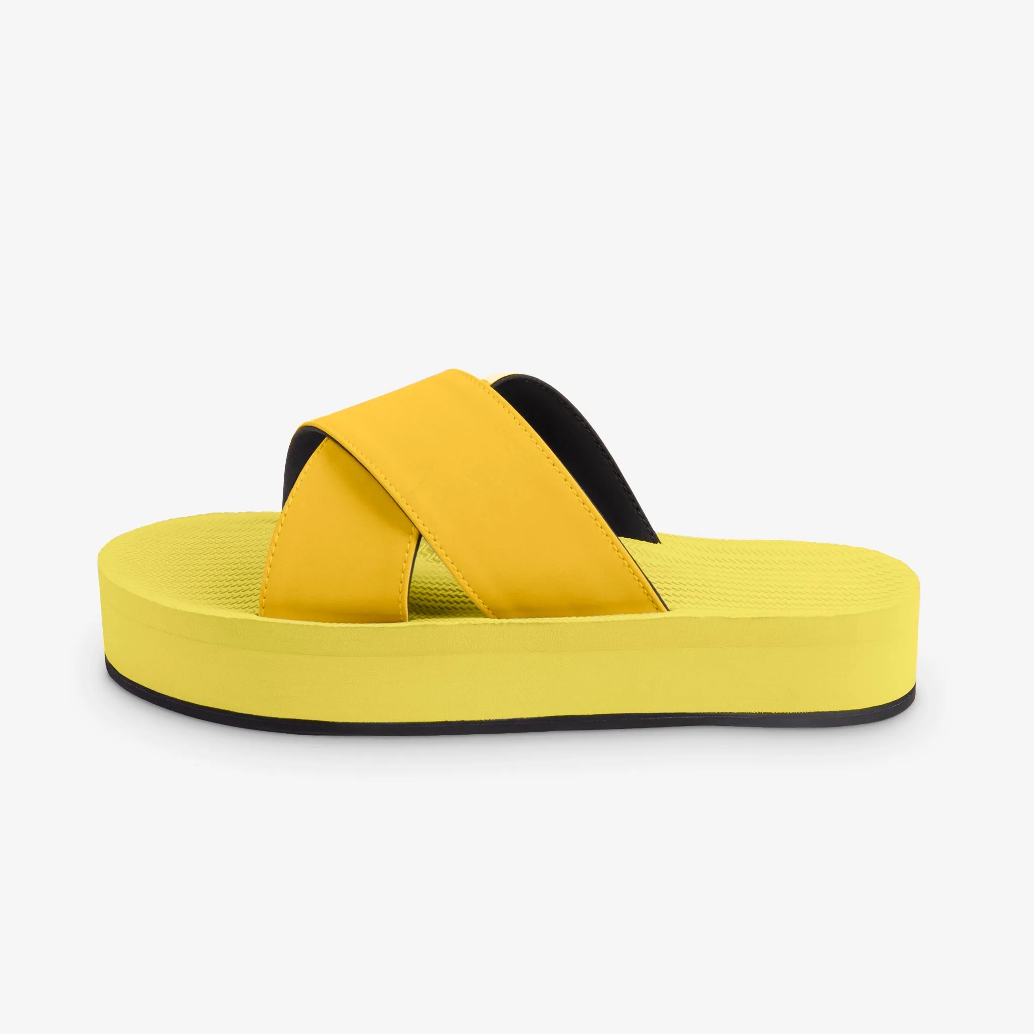 Women's Platform Cross Honey & Mustard