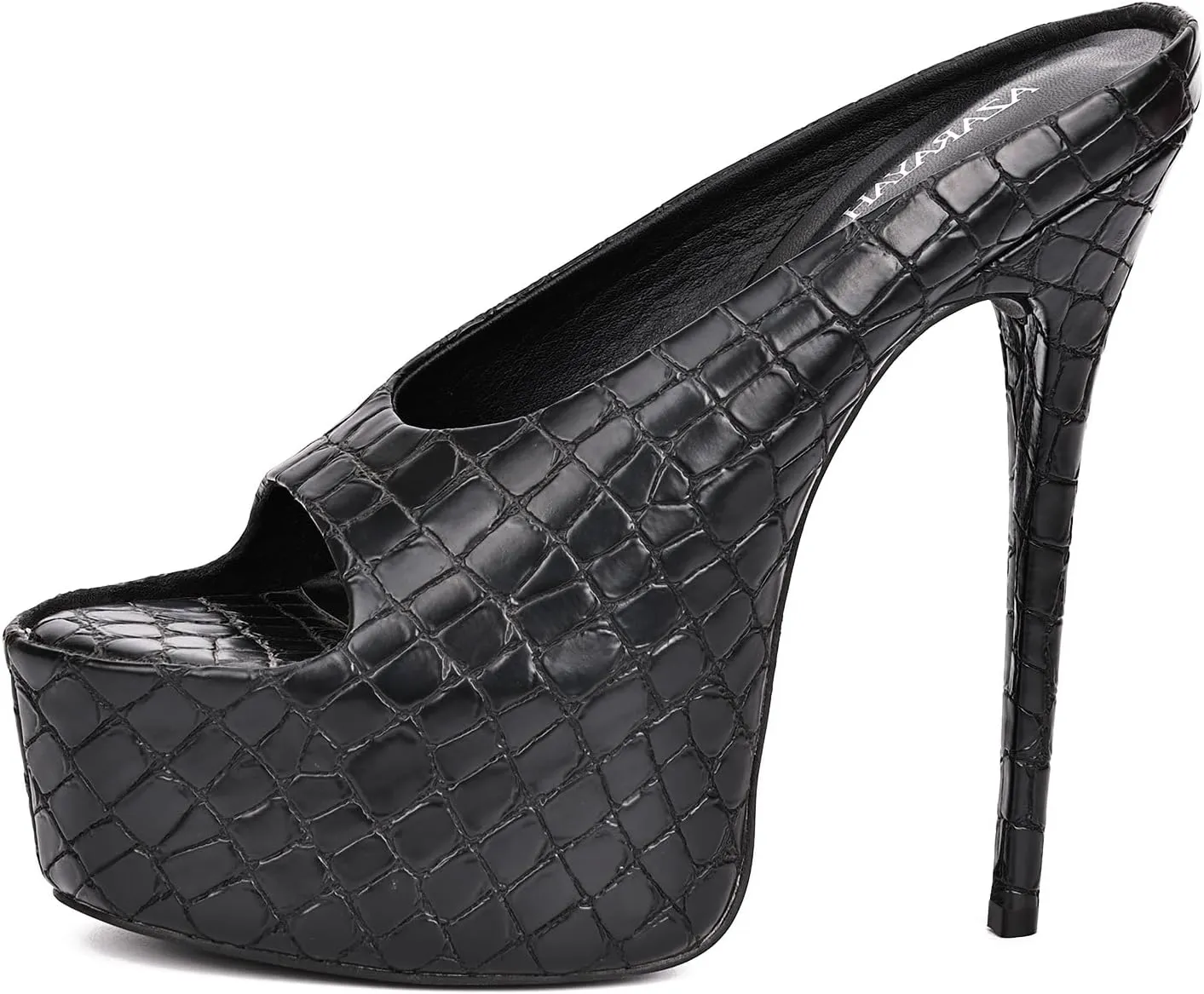 Women's Platform High Stiletto Heels Open Slip On Sandals Peep Toe Pumps Shoes for Dress Wedding Party Club 6 inch Heels