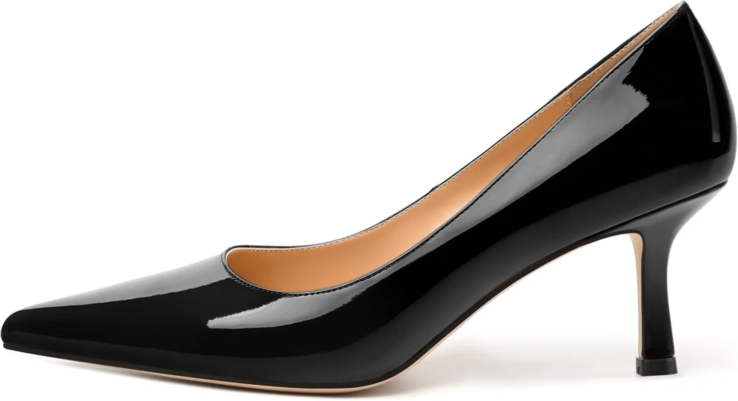 Women's Pumps, Pointed Closed Toe High Heels, Fashion Mid Heel Slip on Shoes for Women