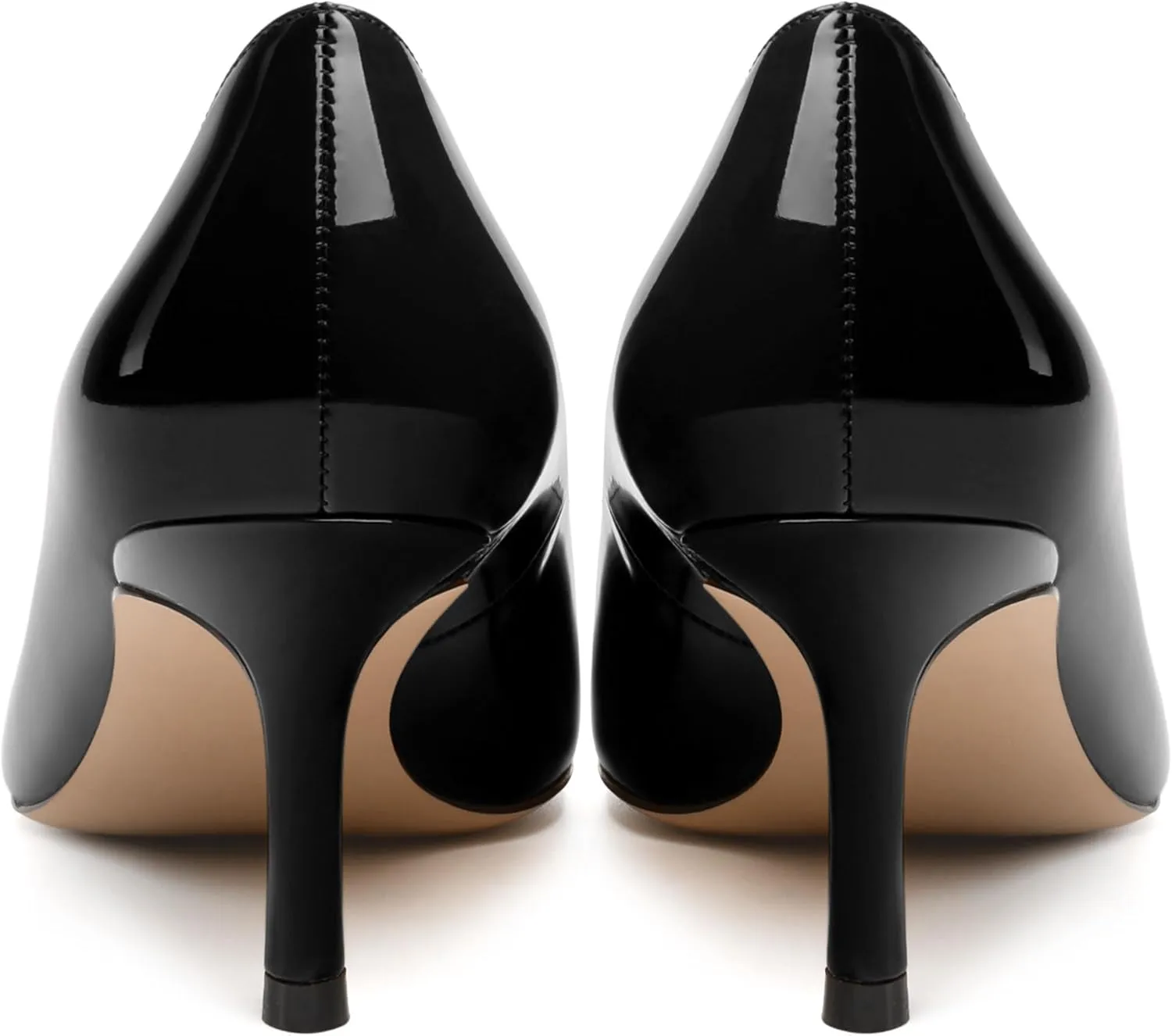 Women's Pumps, Pointed Closed Toe High Heels, Fashion Mid Heel Slip on Shoes for Women