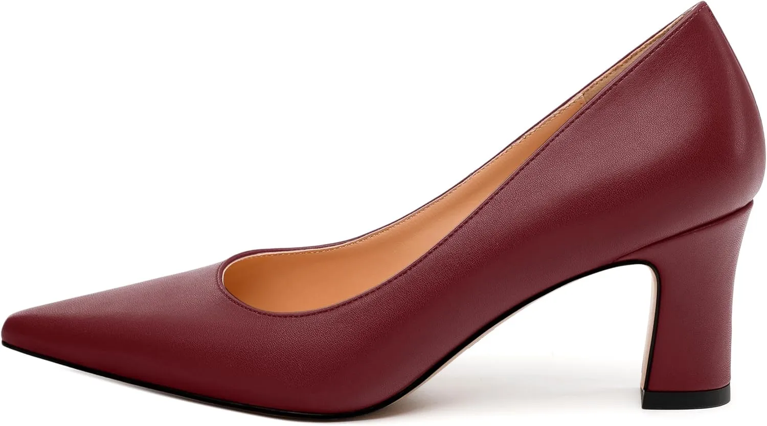 Women's Pumps, Pointed Closed Toe Mid Heel, Fashion Solid Matte Daily Working Party Shoes for Women 2.5Inch