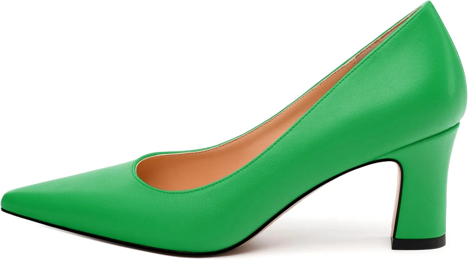 Women's Pumps, Pointed Closed Toe Mid Heel, Fashion Solid Matte Daily Working Party Shoes for Women 2.5Inch