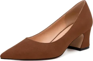 Women's Pumps, Pointed Toe Low Heel Shoes, Fashion Womens Dress Pumps for Daily Party Work