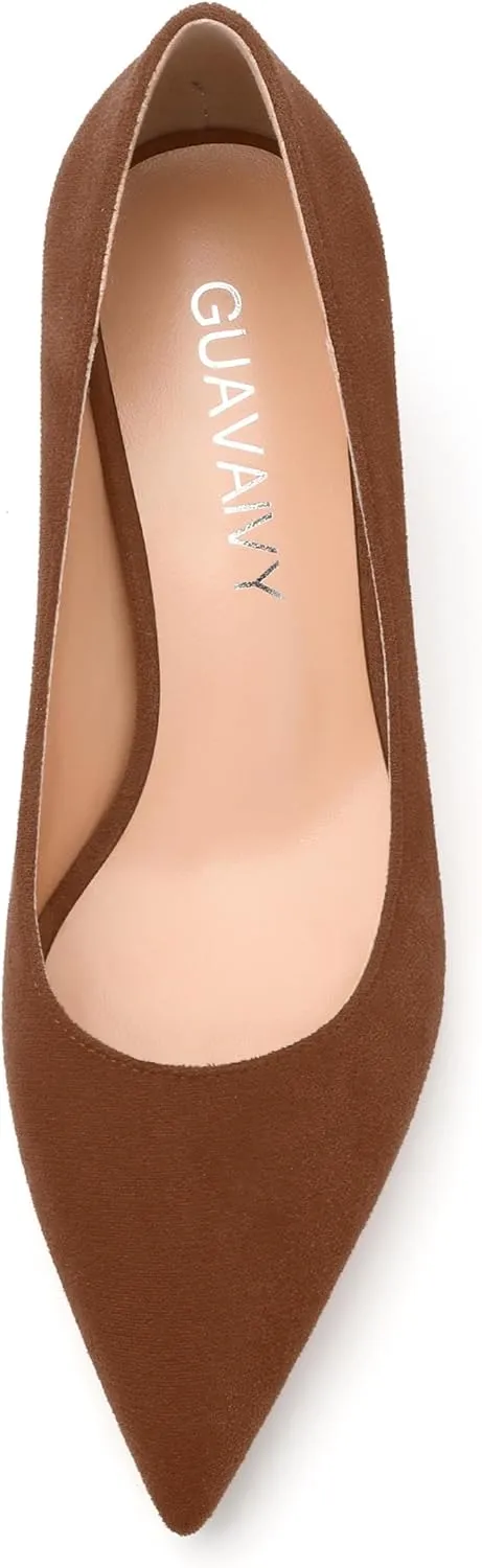 Women's Pumps, Pointed Toe Low Heel Shoes, Fashion Womens Dress Pumps for Daily Party Work