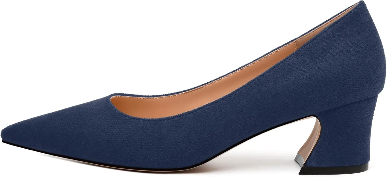 Women's Pumps, Pointed Toe Low Heel Shoes, Fashion Womens Dress Pumps for Daily Party Work
