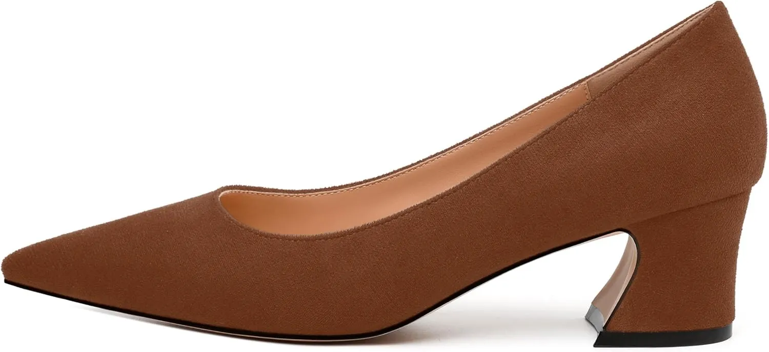 Women's Pumps, Pointed Toe Low Heel Shoes, Fashion Womens Dress Pumps for Daily Party Work