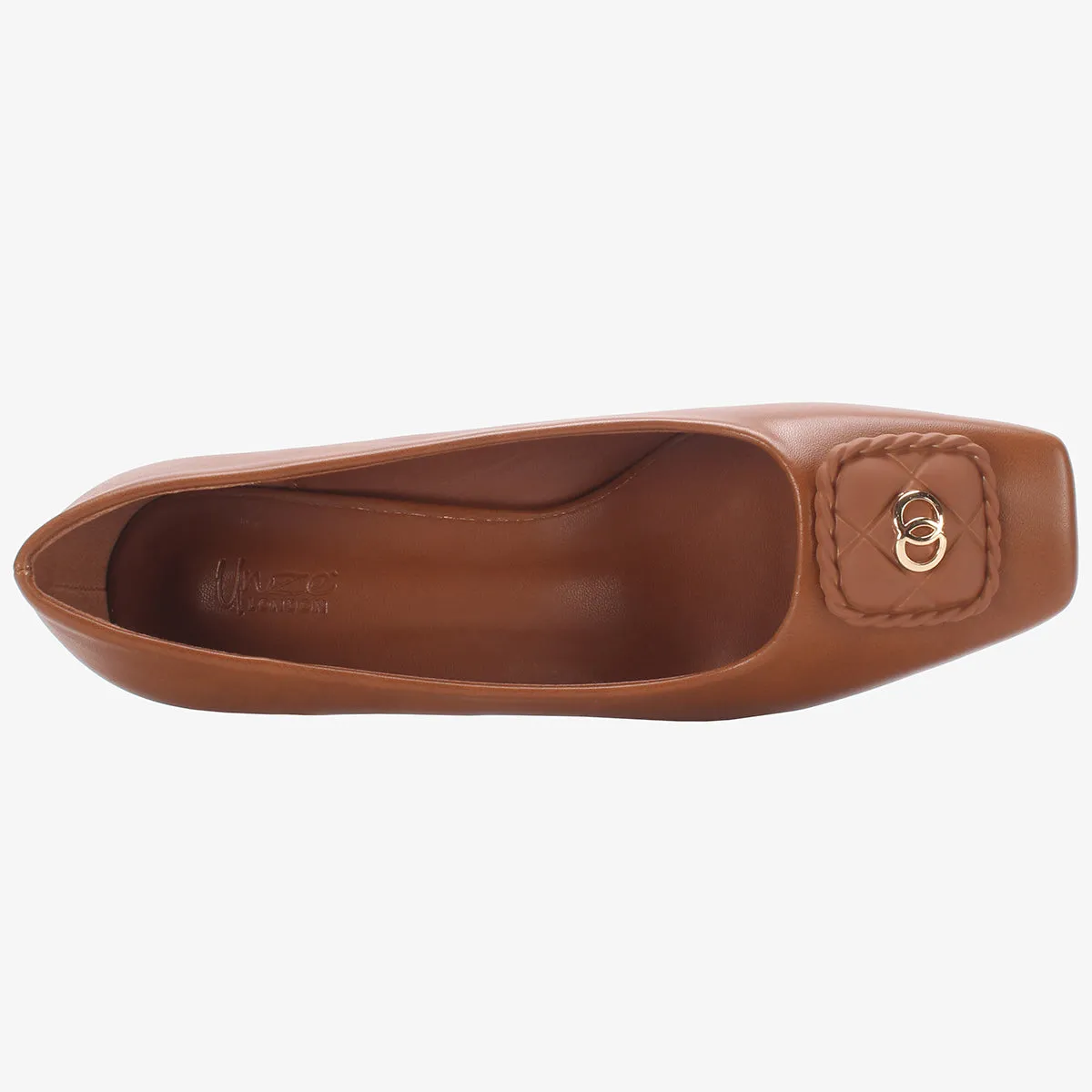Women's "ARNA" Square Toe Block Heel Courts
