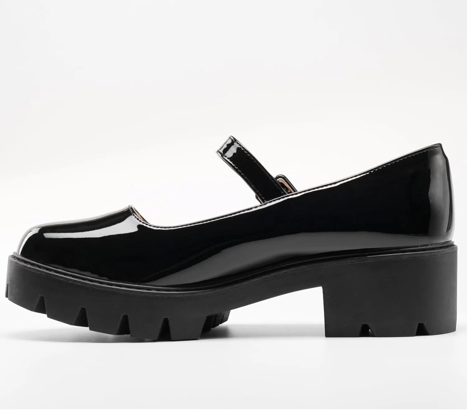 Women's Round Toe Ankle Strap Mary Janes Platform Low Heel Chunky Pumps Oxford Dress Shoes
