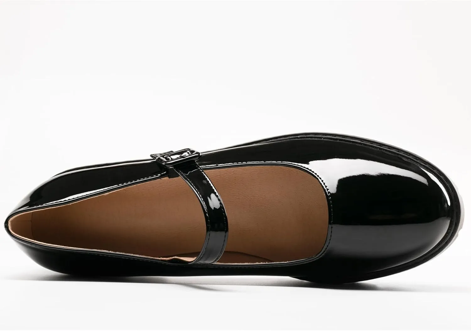 Women's Round Toe Ankle Strap Mary Janes Platform Low Heel Chunky Pumps Oxford Dress Shoes