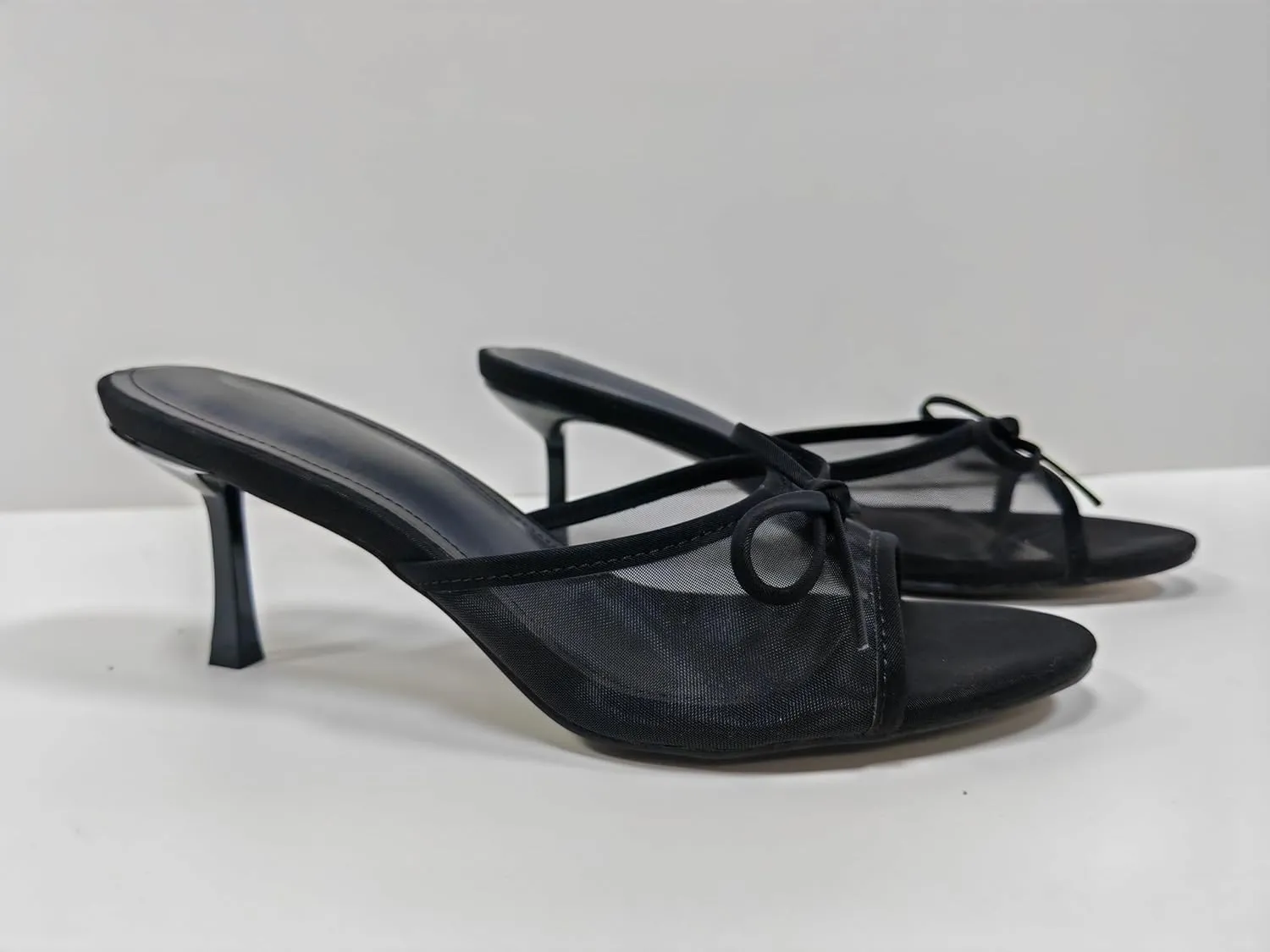 Women's Round Toe Open Toe Low Heel Bow Mesh Sandals