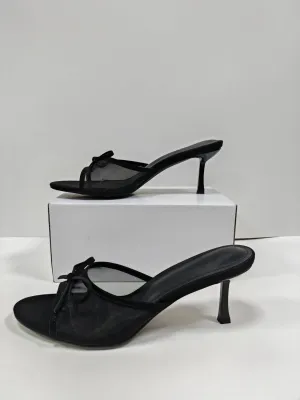 Women's Round Toe Open Toe Low Heel Bow Mesh Sandals