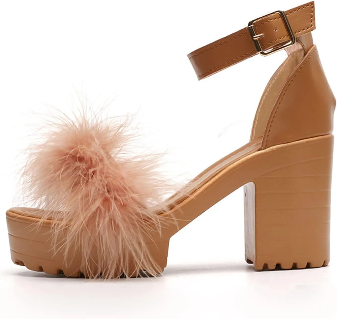 Women's Sandals Women's Lace Up Heeled Sandals Block Heels for Women Women's Chunky Low Heels Open Toe Sandals
