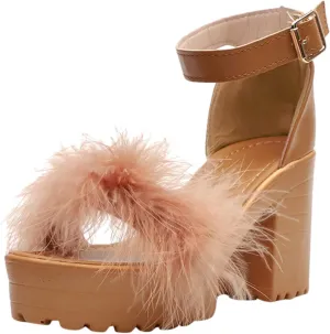 Women's Sandals Women's Lace Up Heeled Sandals Block Heels for Women Women's Chunky Low Heels Open Toe Sandals