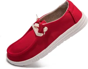 Womens Slip On Loafer Outdoor Sneakers Causal Low Top Canvas Flat Comfortable Fashion Walking Shoes