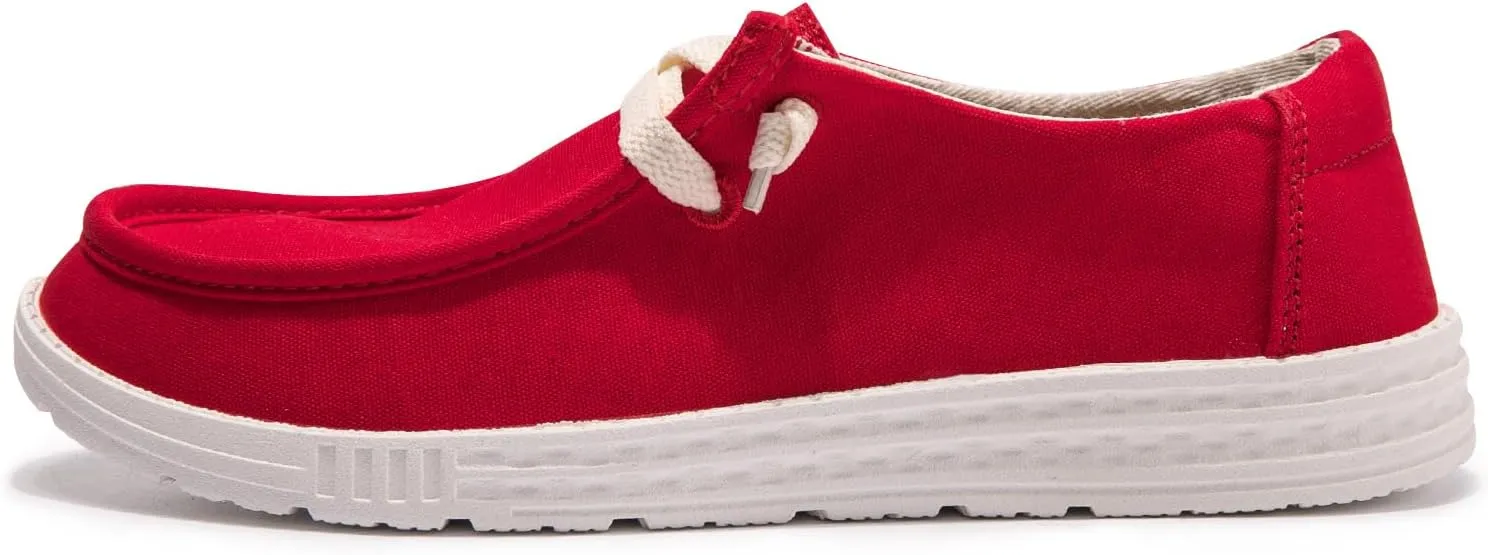 Womens Slip On Loafer Outdoor Sneakers Causal Low Top Canvas Flat Comfortable Fashion Walking Shoes