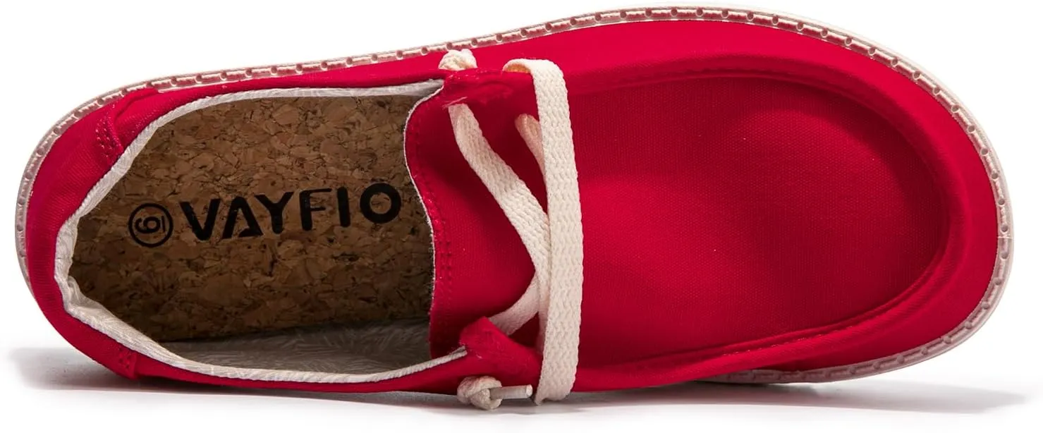 Womens Slip On Loafer Outdoor Sneakers Causal Low Top Canvas Flat Comfortable Fashion Walking Shoes