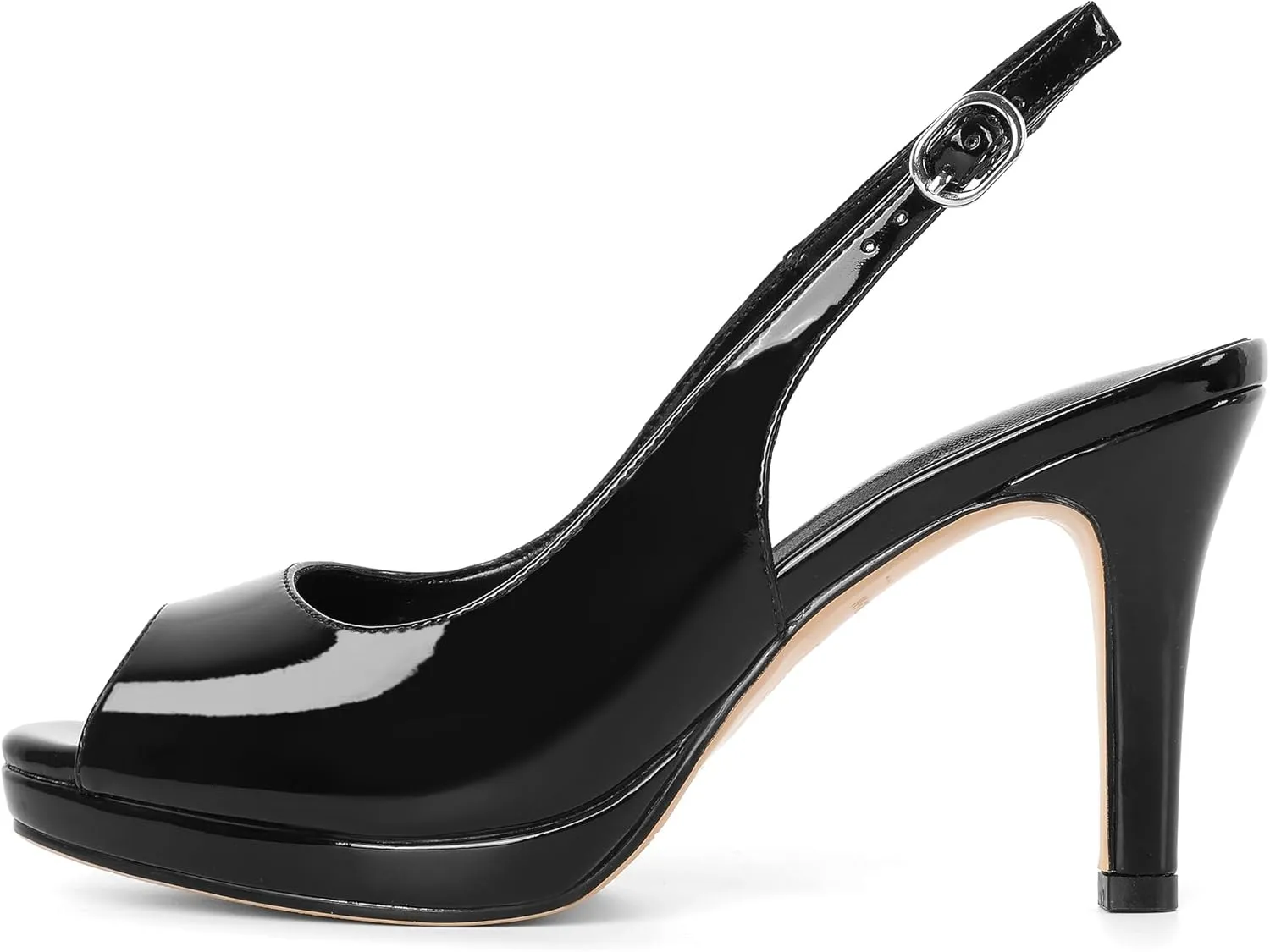 Women's Stiletto High Heel Pumps Peep Toe Pumps for Women Platform Heels Slingback Heels Sexy Dance Pumps 3.5 Inch Heels