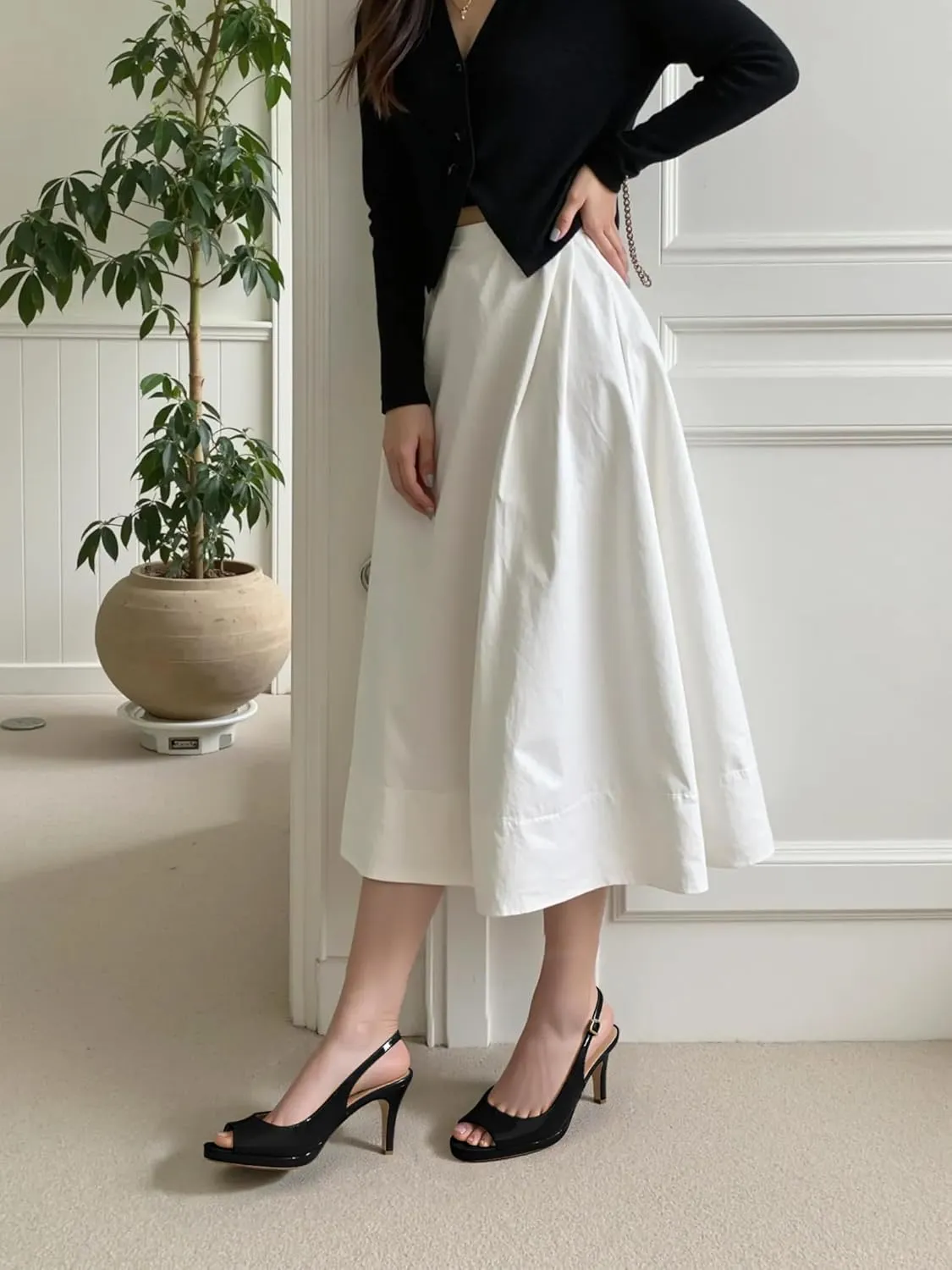 Women's Stiletto High Heel Pumps Peep Toe Pumps for Women Platform Heels Slingback Heels Sexy Dance Pumps 3.5 Inch Heels