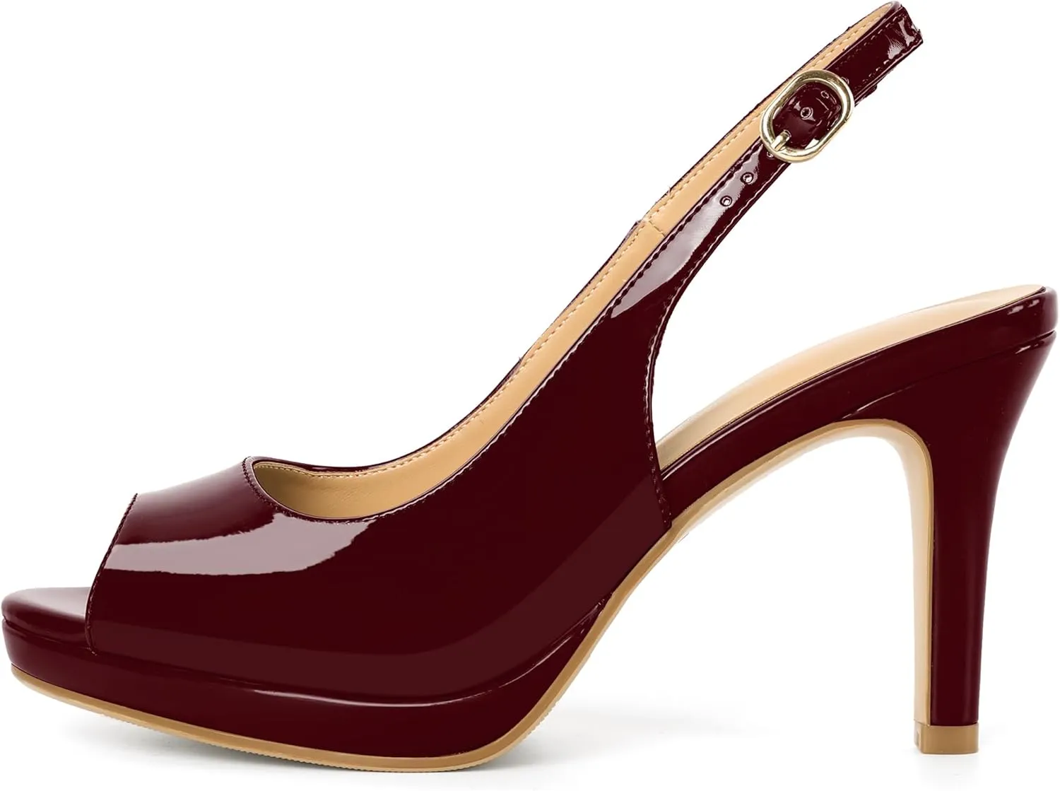 Women's Stiletto High Heel Pumps Peep Toe Pumps for Women Platform Heels Slingback Heels Sexy Dance Pumps 3.5 Inch Heels