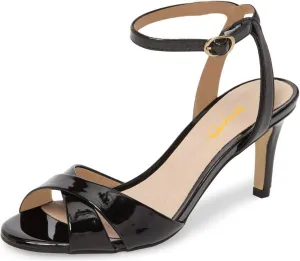 XYD Women Chic Cross Strap Slingback Ankle Strap High Heel Patent Buckle Sandal Pump Shoes