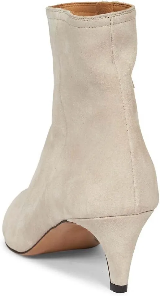 XYD Women Chic Low Kitten Heel Ankle Boots Pointed Closed Toe Side Zipper Prom Glitter Party Fashion Short Bootie Shoes