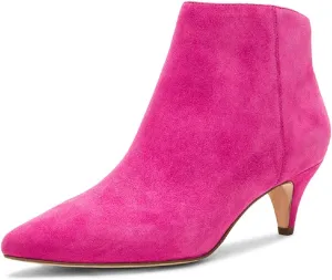 XYD Women Chic Low Kitten Heel Ankle Boots Pointed Closed Toe Side Zipper Prom Glitter Party Fashion Short Bootie Shoes