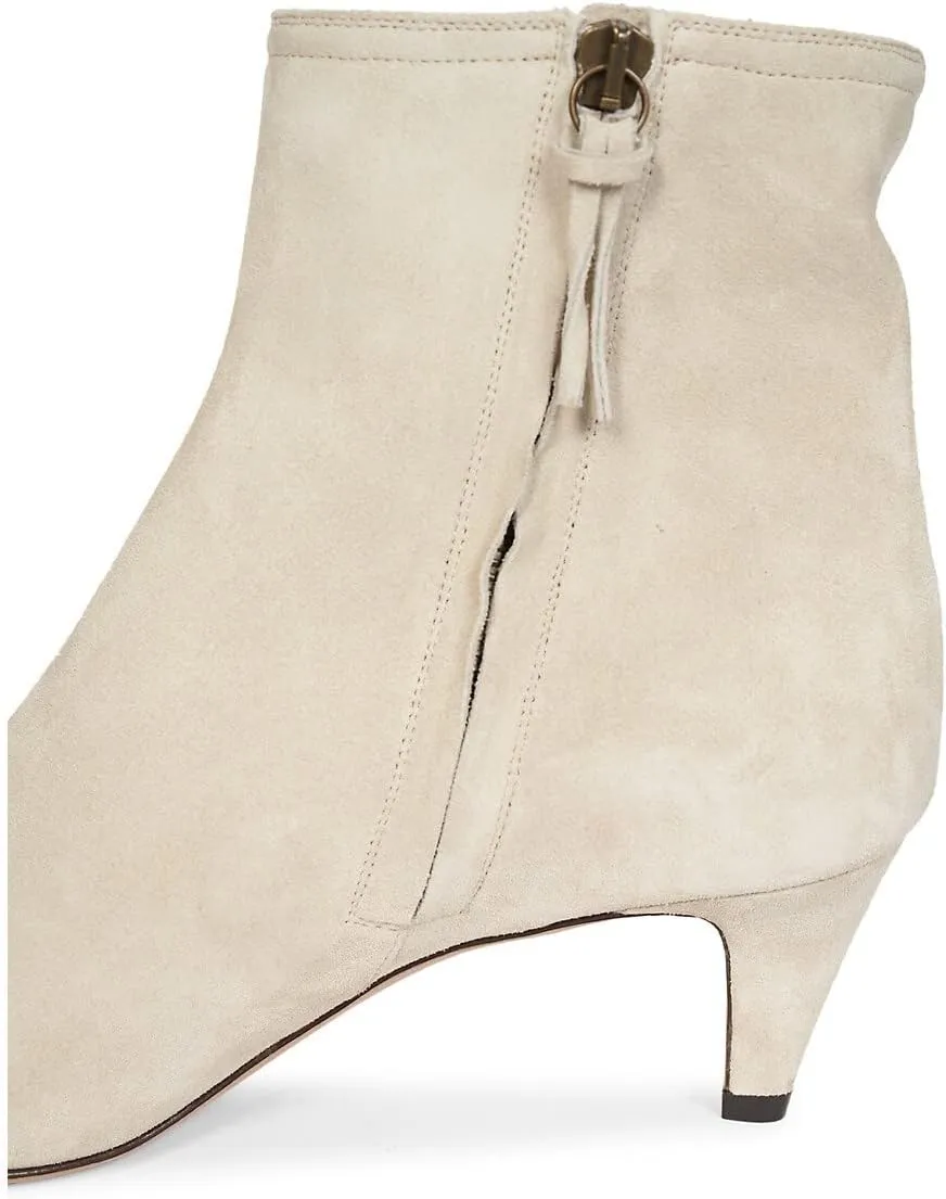 XYD Women Chic Low Kitten Heel Ankle Boots Pointed Closed Toe Side Zipper Prom Glitter Party Fashion Short Bootie Shoes