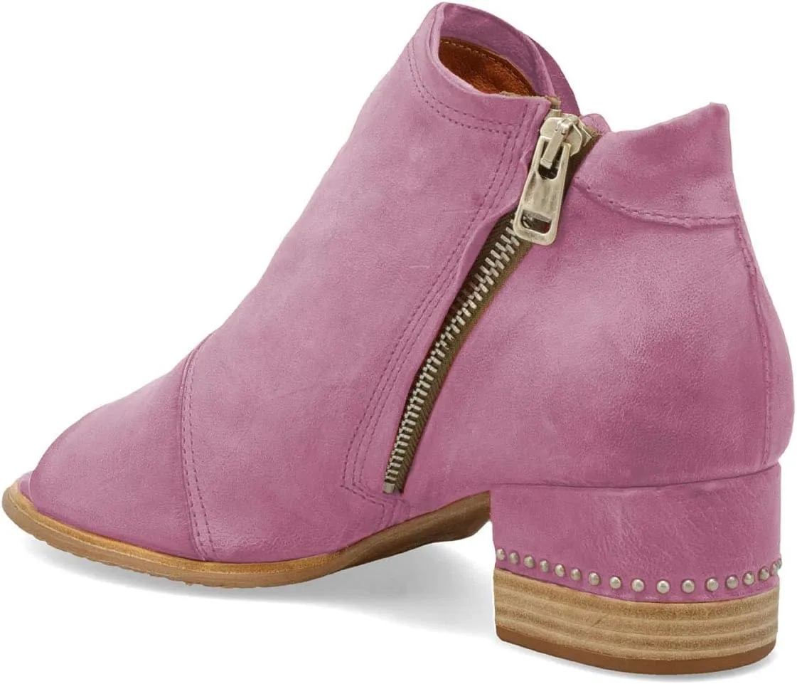 XYD Women Chic V-cut Chunky Heel Ankle Boots Open Toe Studded Bootie Sandals Side Zipper Casual Dressy Party Dress Shoes