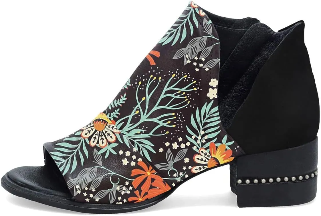 XYD Women Chic V-cut Chunky Heel Ankle Boots Open Toe Studded Bootie Sandals Side Zipper Casual Dressy Party Dress Shoes