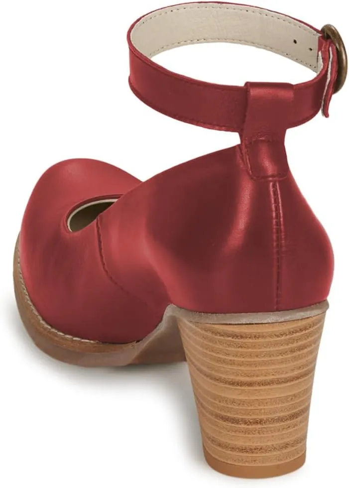 YDN Womens Chic Chunky Block Heel Pumps Round Toe Low Stacked Heels Ankle Strap Daily Outfit Shoes Dressy Causal Size 4-16 US