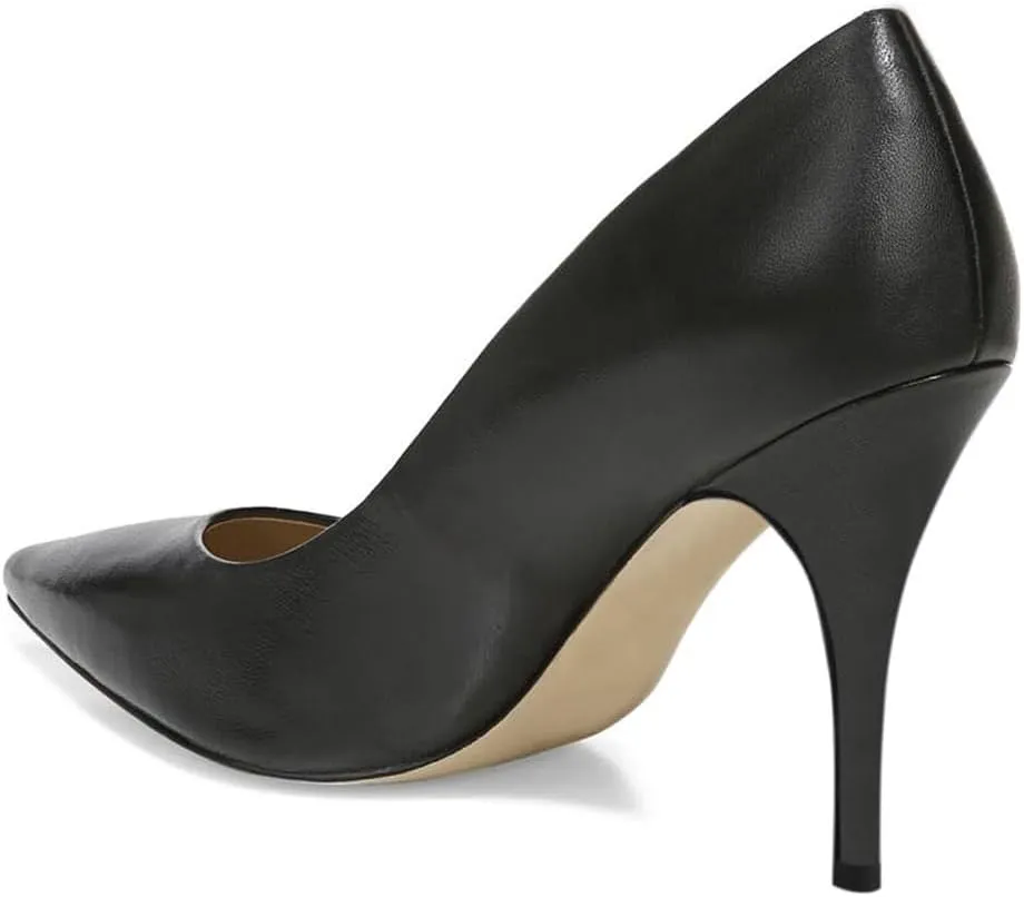 YDN Women's Chic Pointed Closed Toe Mid Heel Pumps Slip on Stiletto Slide Dress Shoe for Party Prom Size 4-15 US