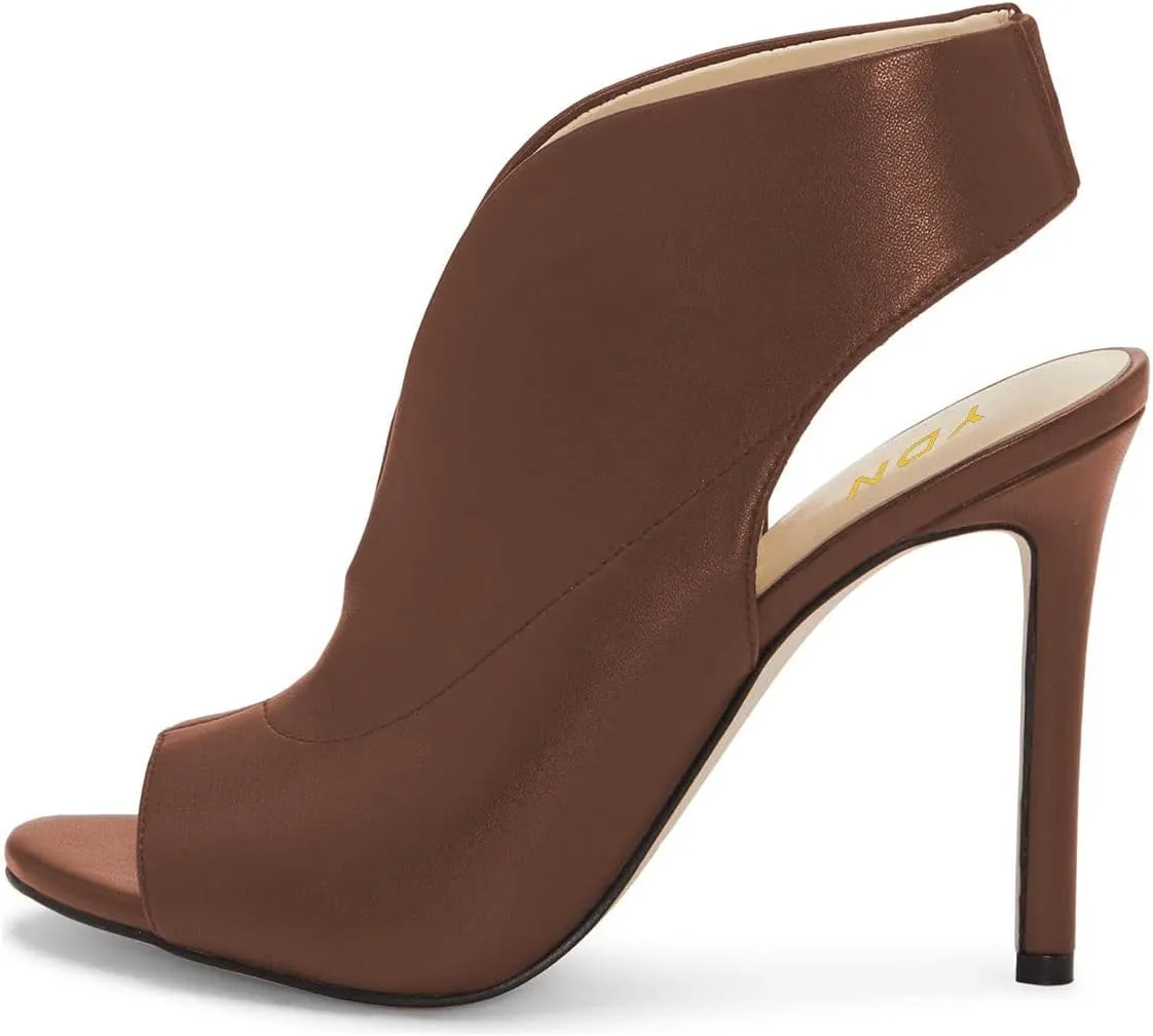 YDN Women's Chic Slingback Peep Toe Stiletto High Heel Sandals Ankle Boots Cutout Party Office Shoe Size 4-15 US