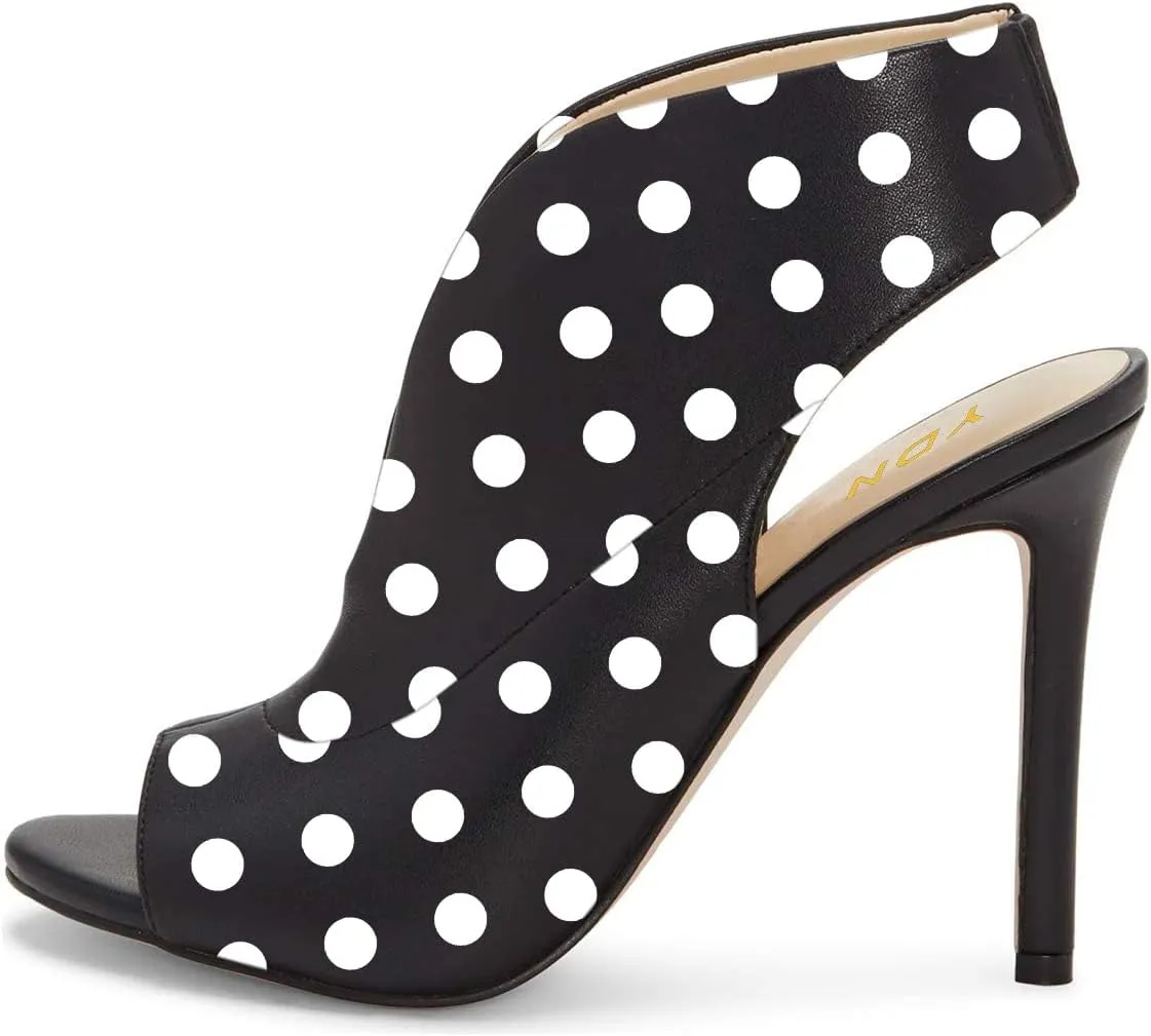 YDN Women's Chic Slingback Peep Toe Stiletto High Heel Sandals Ankle Boots Cutout Party Office Shoe Size 4-15 US