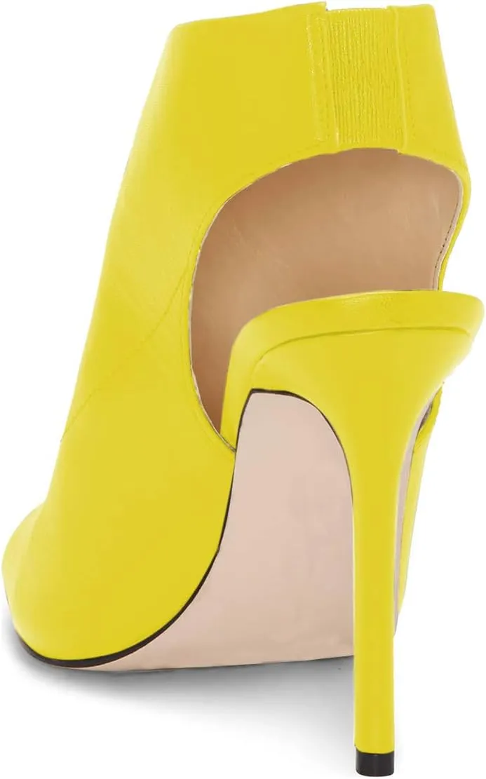 YDN Women's Chic Slingback Peep Toe Stiletto High Heel Sandals Ankle Boots Cutout Party Office Shoe Size 4-15 US