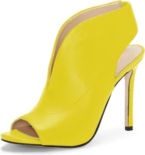 YDN Women's Chic Slingback Peep Toe Stiletto High Heel Sandals Ankle Boots Cutout Party Office Shoe Size 4-15 US