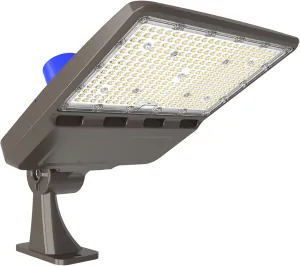 YXL LED Parking Lot Shoebox Light with Dusk to Dawn Photocell, 21000LM 5000K Daylight Arm Mount, IP65 Waterproof Area Light for Parking Lot Sports Stadium