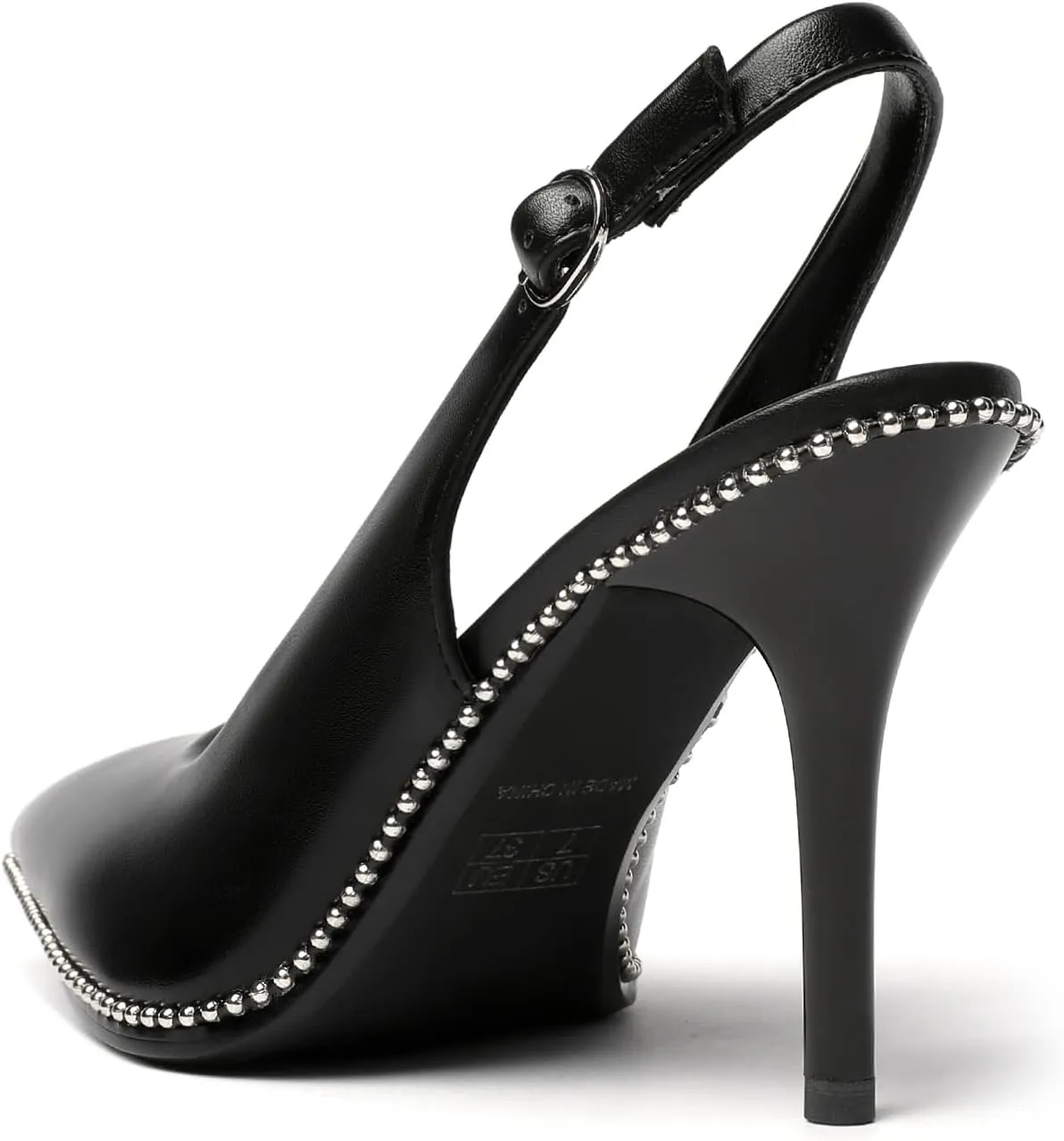 Zamikoo Women's High Heel Slingback Pumps Pointed Toe Ankle Strap Stiletto Heels Comfort Chic Heeled Shoes for Party Evening Dresss
