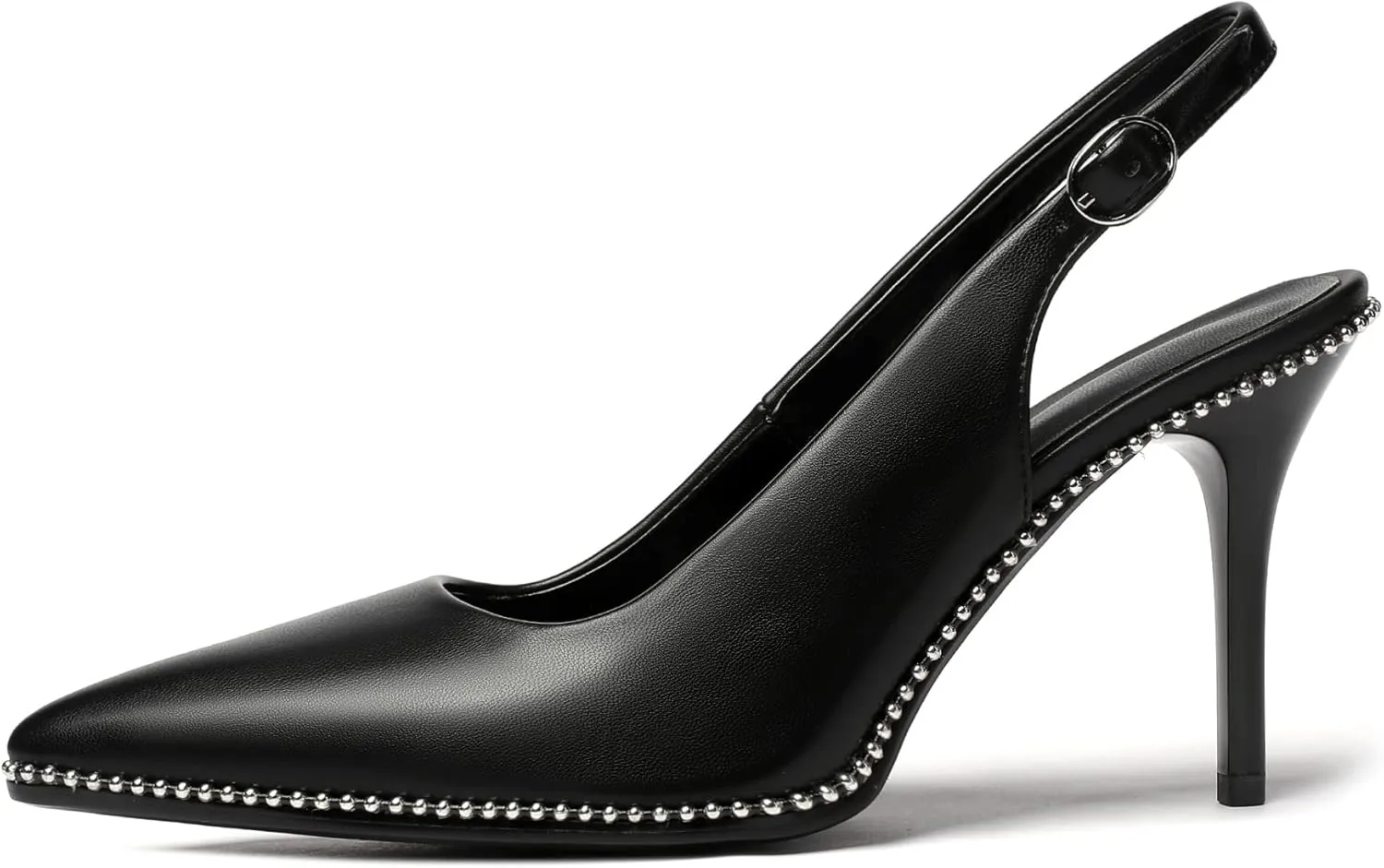 Zamikoo Women's High Heel Slingback Pumps Pointed Toe Ankle Strap Stiletto Heels Comfort Chic Heeled Shoes for Party Evening Dresss