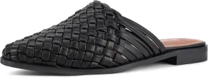 zero-sum Women's Closed Toe Flat Mules Braided Backless Slip-On Sandals Summer Loafer Casual Slides for Women