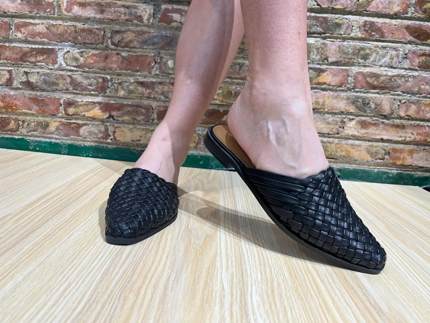zero-sum Women's Closed Toe Flat Mules Braided Backless Slip-On Sandals Summer Loafer Casual Slides for Women